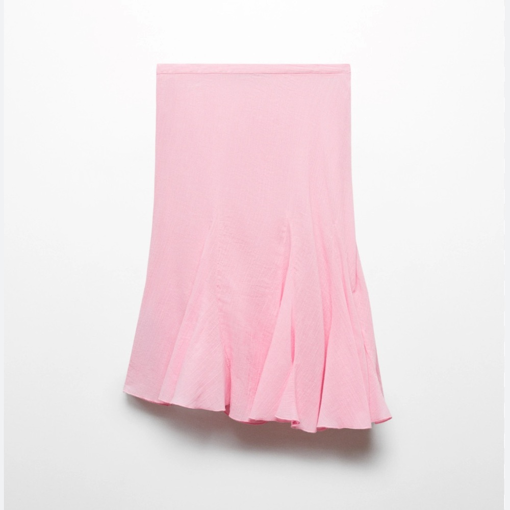 Mango Pink Mini Flared Skirt